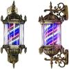 FidemM Light LED Barber Shop Pole Salon Light 29" Retro Light Outdoors Waterproof Illuminating Rotating Red White Blue LED Strips Hairdressing Salon Sign Wall Lamp (Color : Blue) view 2