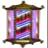 FidemM Light LED Barber Shop Pole Light 37" LED Light with Aluminum Caps Retro Style Illuminating Spinning Sign Red/White/Blue Stripes Wall Lamp view 1