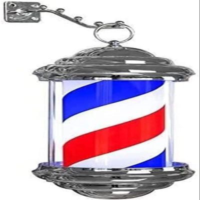 FidemM Light LED Barber Shop Pole Salon Light Waterproof Roating and Lighting Red White Blue LED Hairdressing Barber Salon Sign Wall Lamp (Size : 28 * 14.5cm)