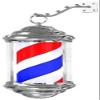 FidemM Light LED Barber Shop Pole Salon Light Waterproof Roating and Lighting Red White Blue LED Hairdressing Barber Salon Sign Wall Lamp (Size : 28 * 14.5cm) view 2