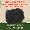 Locsanity Afro Kinky 100% Bulk Natural Human Hair - Braiding Hair for Dreadlocks, Loc Repair, Dreadlock Extensions, Twists, Braids - 8 Inches Long, 1 Oz #1 view 2