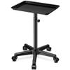 DEER BEAUTY Salon Tray on Wheels - Premium Aluminum Tattoo Tray Rolling Trolley - Adjustable Salon Service Rolling Tray Hairdresser Cart with Clinic Spa Rolling Tray Wheels (Black) view 1