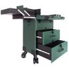 GRRICEPL Rolling Makeup Train Case with Drawers Travelling Trolley Box, Professional Cosmetic Cases, with Lock Wheels (Color : Green, Size : 40x24x70cm) view 1