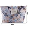 ZLFSRQ Flower Makeup Bag Travel Cute Floral Cosmetic Bags for Women Large Toiletry Pouch Zipper Cosmetic Pouch for Purse Aesthetic Gray Blue Embossed Makeup Organizer Bag Portable Toiletry Bags view 4