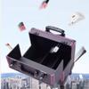GRRICEPL Travel Makeup Trolley, Beauty Travel Case Travel Cosmetology Storage Trolley, Spinner Wheels, Retractable Handle (Color : Pink, Size : 36.5x22x39cm) view 2