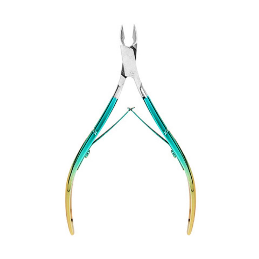 YSJJZRL Cuticle Trimmer Sharp Cuticle Nippers Scissors Stainless Steel Clippers Cutter Pedicure Manicure Nail Tool (greenish-gold)
