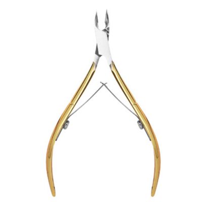 YSJJZRL Cuticle Trimmer Sharp Cuticle Nippers Scissors Stainless Steel Clippers Cutter Pedicure Manicure Nail Tool (Gold)