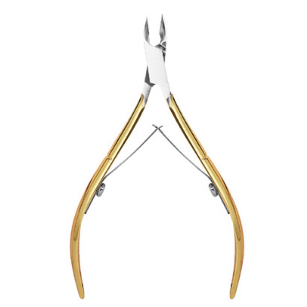 YSJJZRL Cuticle Trimmer Sharp Cuticle Nippers Scissors Stainless Steel Clippers Cutter Pedicure Manicure Nail Tool (Gold)