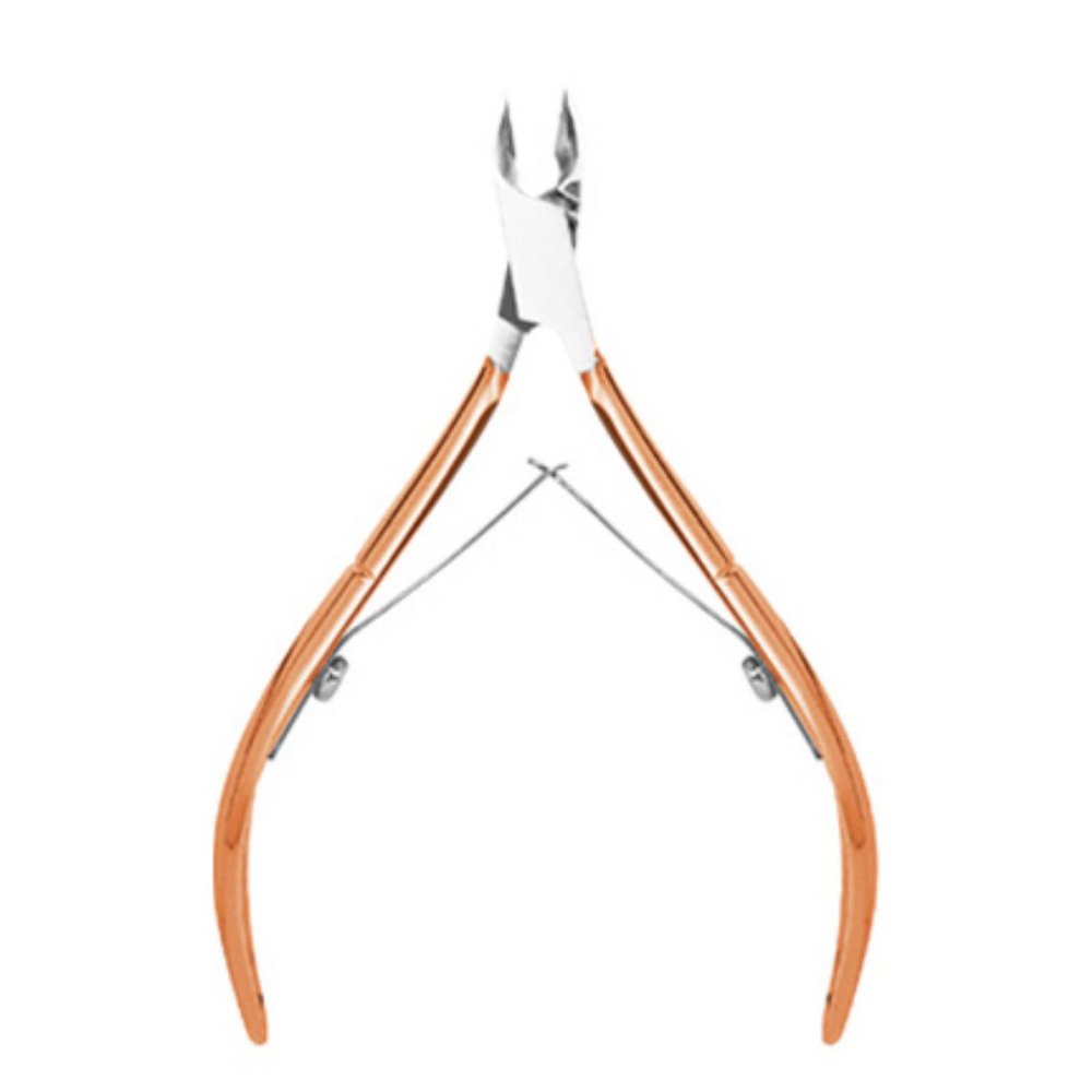 YSJJZRL Cuticle Trimmer Sharp Cuticle Nippers Scissors Stainless Steel Clippers Cutter Pedicure Manicure Nail Tool (Rose Gold)