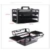 LOGLNLOMI Acrylic makeup travel case, transparent large cosmetic display case with drawers for skincare organizer, adjustable dividers, lockable dustproof portable travel acrylic makeup stand view 4