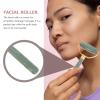 FRCOLOR Jade Massage Roller for Face and Neck Natural Stone Facial Roller Beauty Tool for Puffiness Relief and Skin Care 2 Pack 5.31X2.76 Inches view 3