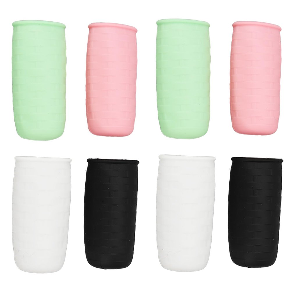 8 Piece Elastic Sleeves Toiletry Covers, Leak Proof Silicone Bottle Covers Elastic Sleeves for Travel Toiletries Body Wash and Shampoo