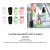 8 Piece Elastic Sleeves Toiletry Covers, Leak Proof Silicone Bottle Covers Elastic Sleeves for Travel Toiletries Body Wash and Shampoo view 2