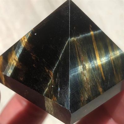 AtkitS Natural Blue Tiger Eye Pyramid, Healing Natural Quartz Pyramid (Size : 30-40MM)