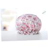 Beaupretty 2pcs Shower Caps for Women Double Layer Elastic Bathing Hat Flower Print for Thick and Curly Hair Spa and Makeup Random Style view 4