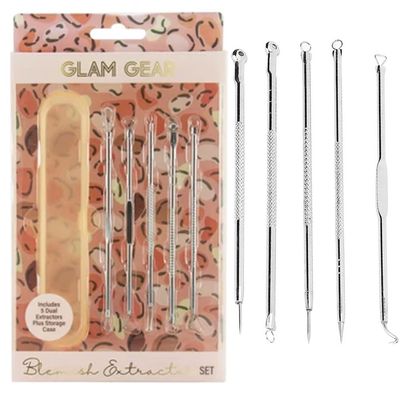 5 Pc Blackhead Acne Comedone Pimple Blemish Extractor Remover Stainless Tool Kit Bump Spot Whitehead Popper Blemish Extracting Beauty Essentials Facial Face Extracting Clogged Pores Assorted Tools