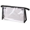 1 Clear Cosmetic Bag Makeup Zippered Case Tote Toiletry Beauty Pouch Organizer 6"x1.5"x4" Travel Holder Make Up Purse Water Resistant Storage TSA Carrier Portable Waterproof Toiletries Products view 1