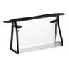 1 Clear Cosmetic Bag Makeup Zippered Case Tote Toiletry Beauty Pouch Organizer 6"x1.5"x4" Travel Holder Make Up Purse Water Resistant Storage TSA Carrier Portable Waterproof Toiletries Products view 3