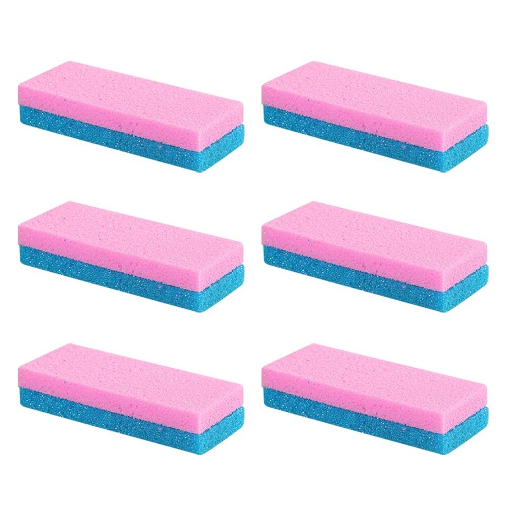 6 Pcs Double Sided Foot Files Feet Callus Remover Scrubber Pedicure Exfoliator Blocks Cracked Heels Scrapers for Dead Hard Skin Blue Pink