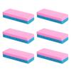 6 Pcs Double Sided Foot Files Feet Callus Remover Scrubber Pedicure Exfoliator Blocks Cracked Heels Scrapers for Dead Hard Skin Blue Pink view 1