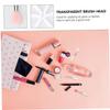 FRCOLOR 27pcs Silicone Lip Makeup Brush Pink Blending Brush Jelly Lipstick Applicator Lip Mask Foundation Concealer for Travel Birthday view 4