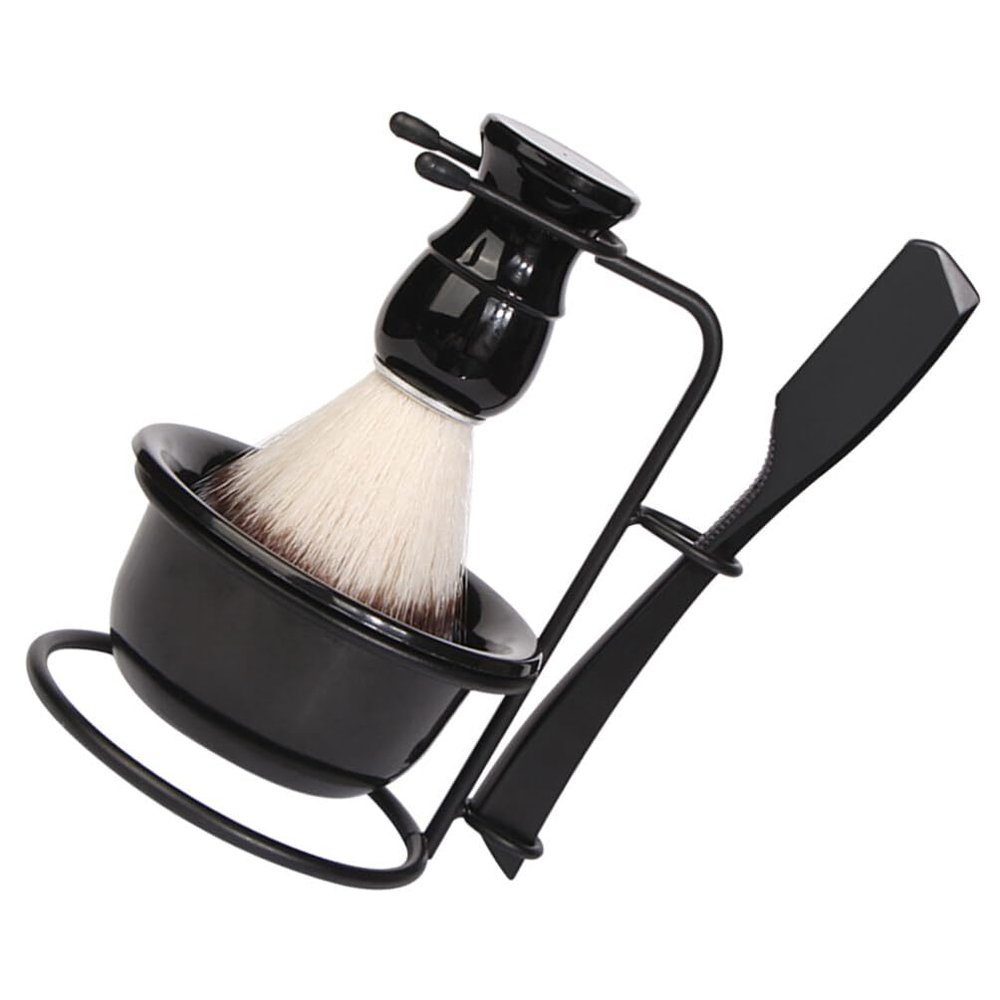 Beaupretty 1set Manual Shaving Brush Kit Bowl and Razor Stand for Men Traditional Shaving Tools for Beard Grooming and Facial Cleansing for Home and Barber Shops
