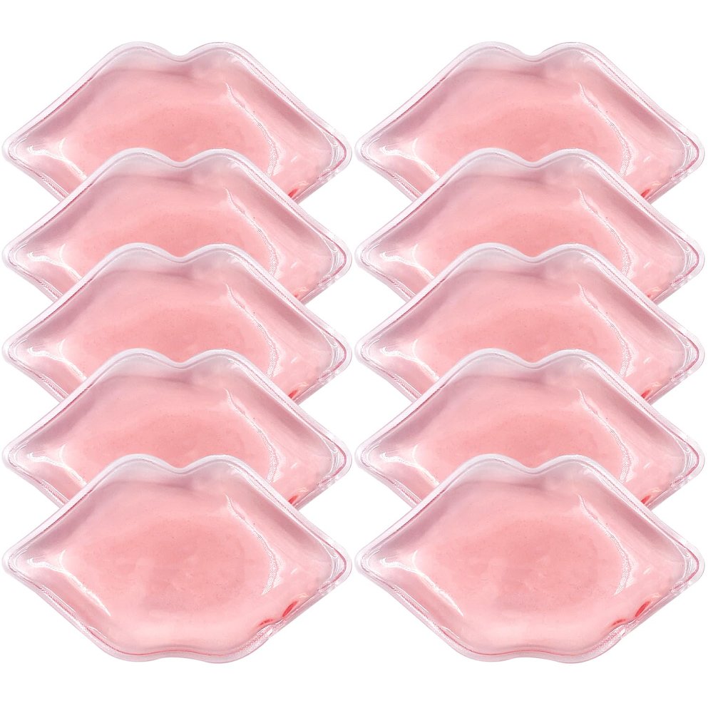 (10 PCS) Lip Ice Pack Ice Compress After Lip ice Treatment, Reusable ice pad for Cosmetic, Lip Shape ice Pack to Relieve Pain and Relax Lips, Anti-Aging Lip Care ice Pack to Reduce Lip Swelling