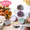 Pinkunn 24 Pcs Thank You Teacher Gifts Inspirational Compact Mirror Appreciation Gift Handheld Double Sided Magnifying Round Portable Pocket Small Travel Makeup Purse Mirror for Women Girl Coworker view 4
