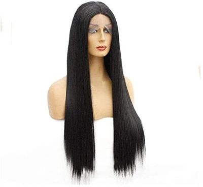 ArQray Wigs Long Wave Silky Heat-Resistant Synthetic Wig Natural Look Party Crochet lace Wig Half Wig (Color : 24 Inches)