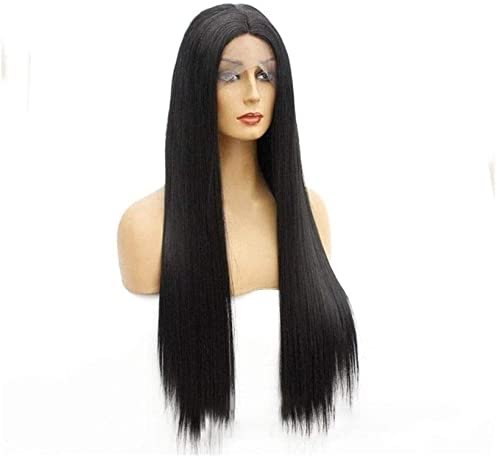 ArQray Wigs Long Wave Silky Heat-Resistant Synthetic Wig Natural Look Party Crochet lace Wig Half Wig (Color : 24 Inches)