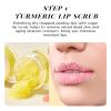 ANAI RUI Lip Care Kit, Lip Sugar Scrub Set, Lip Sleeping Mask & Lip Exfoliator Scrub, Overnight Lip Treatment, Lip Scrub For Dark Lips & Moisturizer for Dry, Chapped, Cracked, Lips, Turmeric view 4