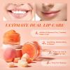 ANAI RUI Lip Scrub & Mask Set, Lip Scrubber Exfoliator, Lip Sugar Scrub, Lip Sleeping Mask, Moisturizering for Dry, Chapped, Dark Lips, Overnight Lip Mask, Peach view 3