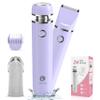 Cayzor Bikini Trimmer and Shaver Kit for Women - 2-in-1 Wet/Dry Electric Body Hair Trimmer Facial Hair Removal Cordless Waterproof Bikini Shaver Razor for Face Lip Chin Pubic Underarm Legs (Purple) view 1