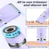 Cayzor Bikini Trimmer and Shaver Kit for Women - 2-in-1 Wet/Dry Electric Body Hair Trimmer Facial Hair Removal Cordless Waterproof Bikini Shaver Razor for Face Lip Chin Pubic Underarm Legs (Purple) view 3