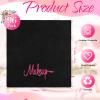 Preboun 96 Pack Makeup Remover Cloths, 13 x 13 Inch Makeup Towels Bulk Soft Microfiber Face Towels Reusable Makeup Washcloths with Makeup Embroidery for Women Skin (Black) view 2