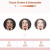 AMHIL Rechargeable Lighted Makeup Mirror 8 Inch Double Sided 1x/ Magnifying Tabletop Vanity Mirror Touch Sensor Dimming 360 Degree Swivel Cosmetic Mirror Cord/Cordless Chrome view 4