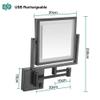 AMHIL Portable Led Makeup Mirror Illuminated with Light Led Vanity Mirror 5X Magnifying Mirror Two Sided Shaving Mirrors Touch Screen Bathroom Mirror Free Standing with Storage Box view 2