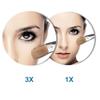 AMHIL Portable Led Makeup Mirror Illuminated with Light Led Vanity Mirror 5X Magnifying Mirror Two Sided Shaving Mirrors Touch Screen Bathroom Mirror Free Standing with Storage Box view 3