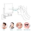 AMHIL Portable Led Makeup Mirror Illuminated with Light Led Vanity Mirror 5X Magnifying Mirror Two Sided Shaving Mirrors Touch Screen Bathroom Mirror Free Standing with Storage Box view 4