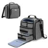 BAFASO Large Travel Toiletry Bag with 4 Removable Pouches, Multifunctional Makeup Bag Hair Bag for Toiletry and Makeup Supplies, Gray view 1