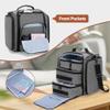 BAFASO Large Travel Toiletry Bag with 4 Removable Pouches, Multifunctional Makeup Bag Hair Bag for Toiletry and Makeup Supplies, Gray view 2