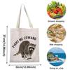 XYANFA Raccoon Cosmetic Bag Raccoon Gift For Raccoon Lover Fight Me Coward Raccoon Themed Zipper Pouch (FIGHT ME COWARD tote bag) view 2