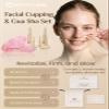 Rena Chris Facial Cupping Set & Gua Sha Facial Tool - Silicone Cupping Set & Rose Quartz Gua Sha Stone - Face Cupping Therapy Set for Natural Skin Care, Puffiness, Lip Plumping(Pink) view 2