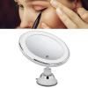 10X Magnifying Makeup Mirror with Lights, Rechargeable Powerful Locking Suction Cup Bathroom Shower 360 Degree Rotation Portable Cosmetic Intelligent Switch for Home Travel Lighted Vanity Tabletop view 2