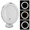 10X Magnifying Makeup Mirror with Lights, Rechargeable Powerful Locking Suction Cup Bathroom Shower 360 Degree Rotation Portable Cosmetic Intelligent Switch for Home Travel Lighted Vanity Tabletop view 3