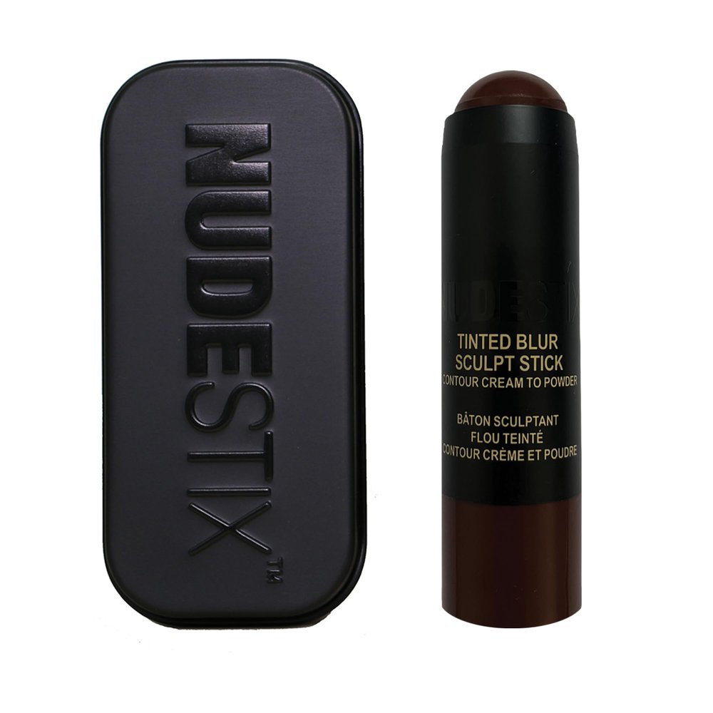 Nudestix Tinted Blur Sculpt Stick  Cream-to-Powder Matte Contour Stick for Natural Face Sculpting & Definition | Lightweight, Blendable, Vegan & Clean Beauty Makeup - Neutral Deep