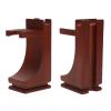 Wood Shave Stand razor and brush stand Strong Practicality Anti Slip Base Shave Stand Strong Stable To Use Wine Red for Bathroom Belleza view 3