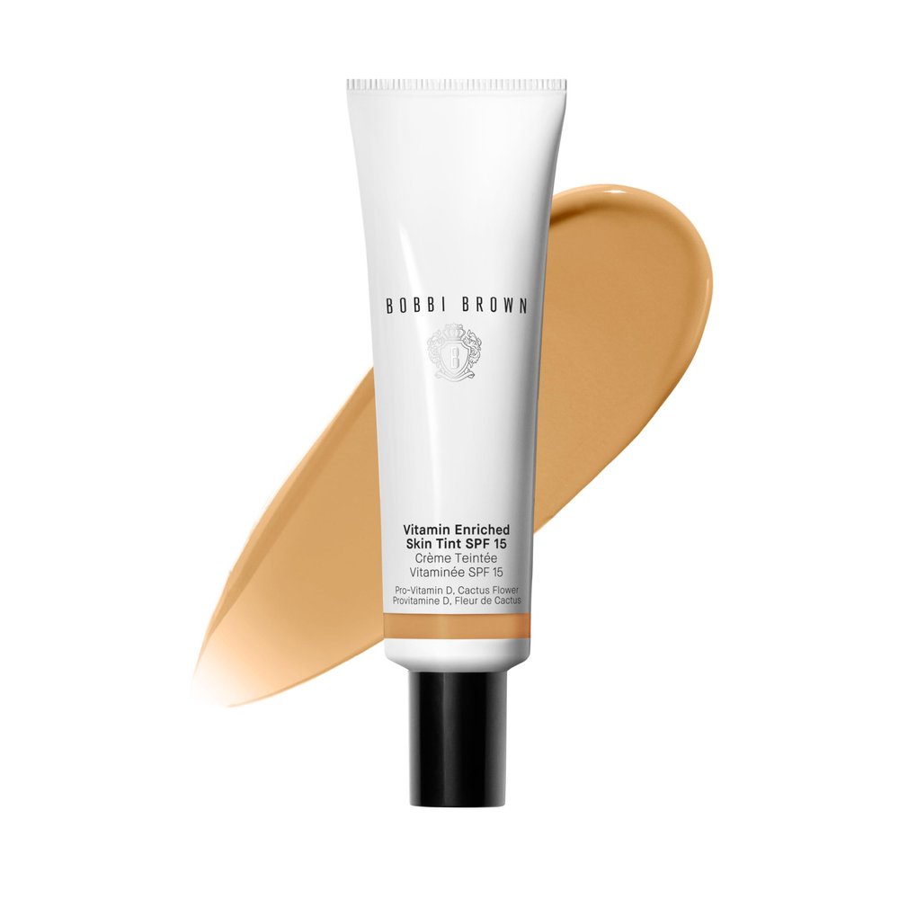 Bobbi Brown Vitamin Enriched Skin Tint SPF 15 | Broad Spectrum SPF Skin Tint | Hydrating Tinted Moisturizer | Vitamins B, C, & E, 1.7 Fl Oz, Golden 1