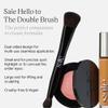 Saie The Double Brush - Dual Ended Makeup Brush For Powder and Cream Formulas - 2 Ultra-Soft Makeup Brushes in 1 for Precise + All-Over Application - Conceal, Highlight, and Sculpt - Vegan (1 Count) view 3