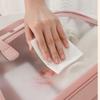 Simple and Large Capacity Dry Wet Separation Waterproof Cosmetic Bag Portable Leather Transparent Makeup Bag (Blue Water) view 3